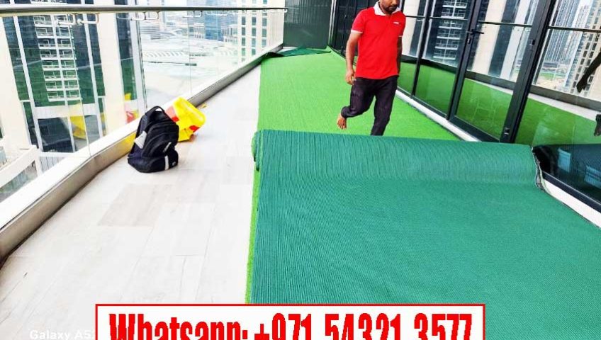 balcony turf installation Dubai